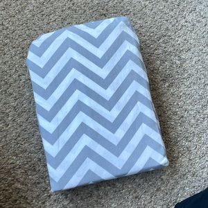 Gray and white Circo chevron crib sheet never used